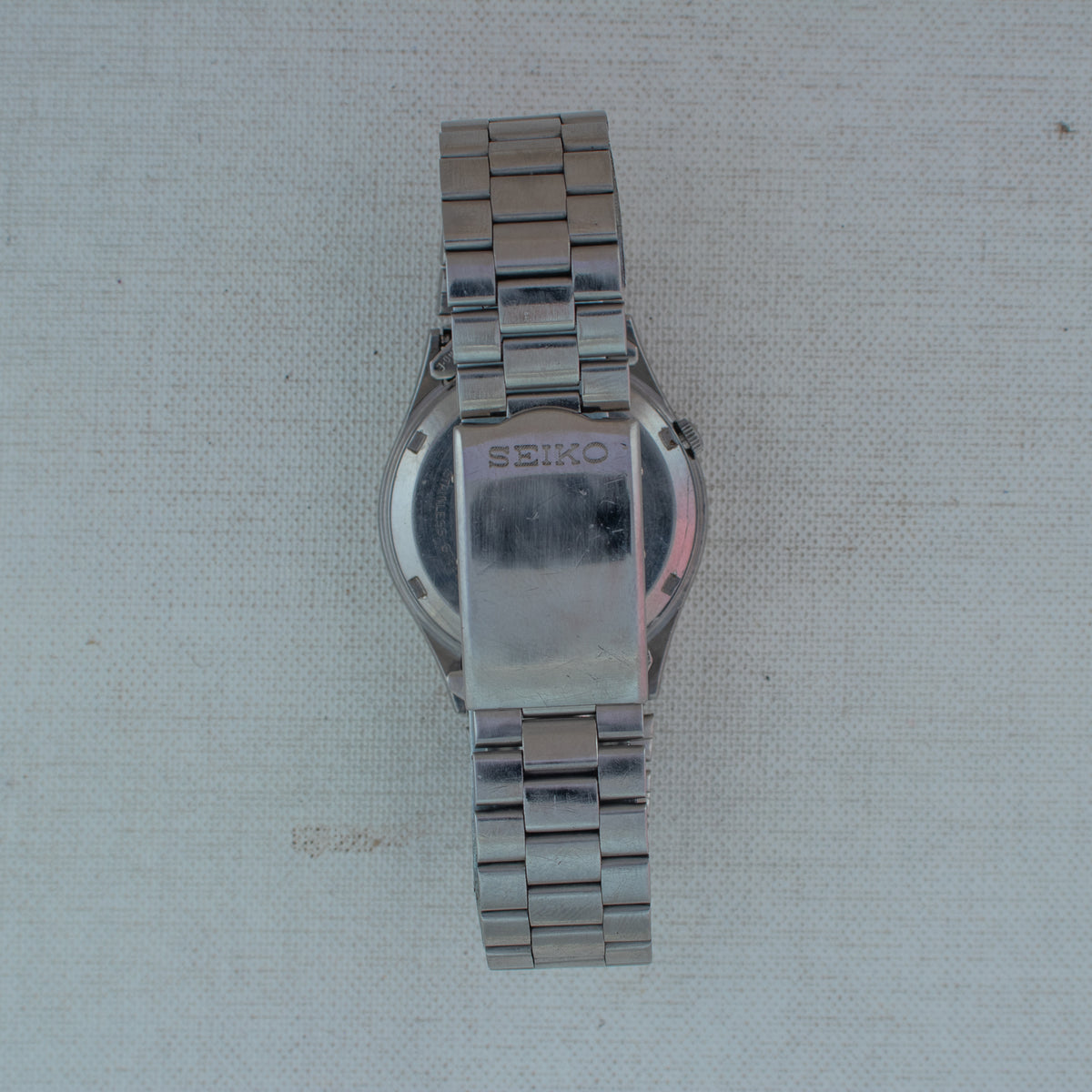 Vintage Seiko 5 7009-3100 Automatic 17J Silver Dial Day Date Wristwatch