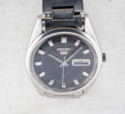 Vintage Seiko 5 6309-8880 Automatic 17J Black Dial Day Date Wristwatch