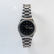 Vintage Seiko 5 6309-8230 Automatic 17J Black Dial Day Date Wristwatch