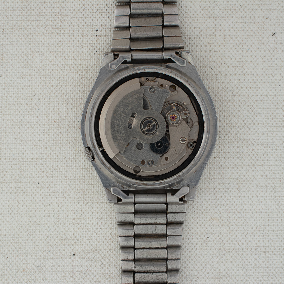 Vintage Seiko 5 6309-8230 Automatic 17J Black Dial Day Date Wristwatch