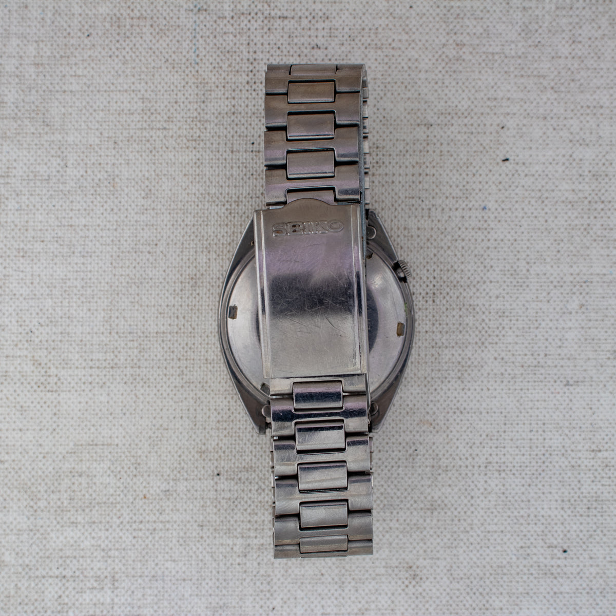 Vintage Seiko 5 6309-8230 Automatic 17J Black Dial Day Date Wristwatch