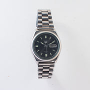 Vintage Seiko 5 7009-876J Automatic 17J Black Dial Day Date Wristwatch