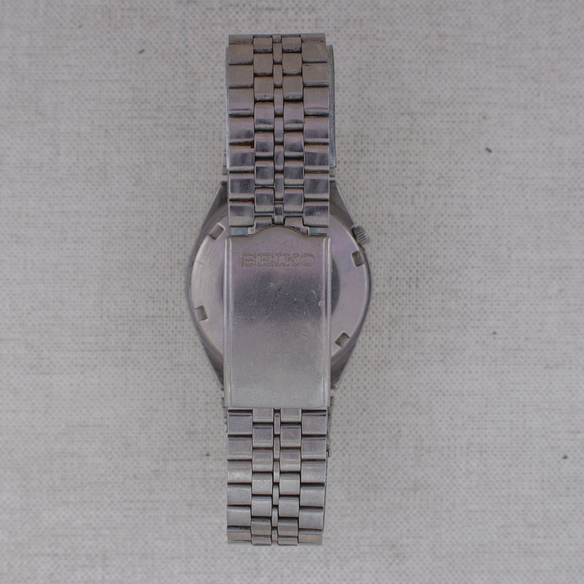 Vintage Seiko 5 6309-8820 Automatic 17J Black Dial Day Date Wristwatch