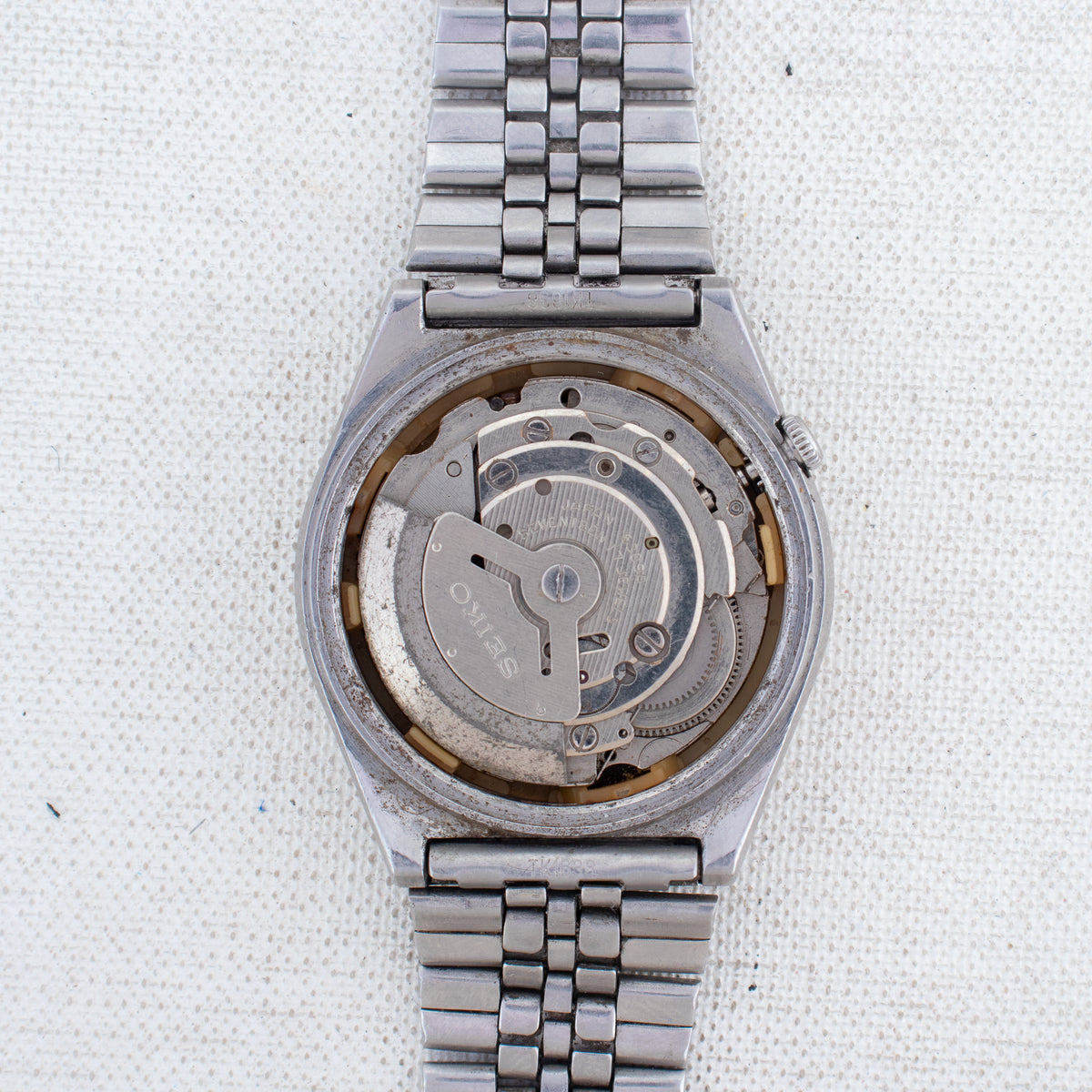 Vintage Seiko 5 6309-872M Automatic 17J Black Dial Day Date Wristwatch