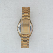 Vintage Seiko 5 7009-3171 Automatic 17J Gold Dial Day Date Wristwatch