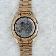 Vintage Seiko 5 7009-3171 Automatic 17J Gold Dial Day Date Wristwatch