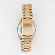 Vintage Seiko 5 6309-8150 Automatic 17J Gold Dial Day Date Wristwatch