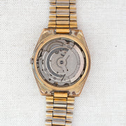 Vintage Seiko 5 6309-8150 Automatic 17J Gold Dial Day Date Wristwatch