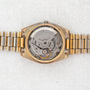 Vintage Seiko 5 6309-8150 Automatic 17J Gold Dial Day Date Wristwatch
