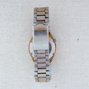Vintage Seiko 5 6309-7330 Automatic 17J Gold Dial Day Date Wristwatch