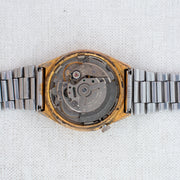 Vintage Seiko 5 6309-7330 Automatic 17J Gold Dial Day Date Wristwatch