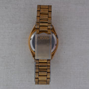 Vintage Seiko 5 7009-3100 Automatic 17J Gold Dial Day Date Wristwatch