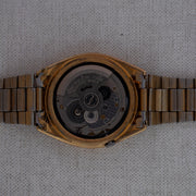 Vintage Seiko 5 7009-3100 Automatic 17J Gold Dial Day Date Wristwatch
