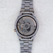 Vintage Seiko 5 7019-8180 Automatic 21J Gold Dial Day Date Wristwatch