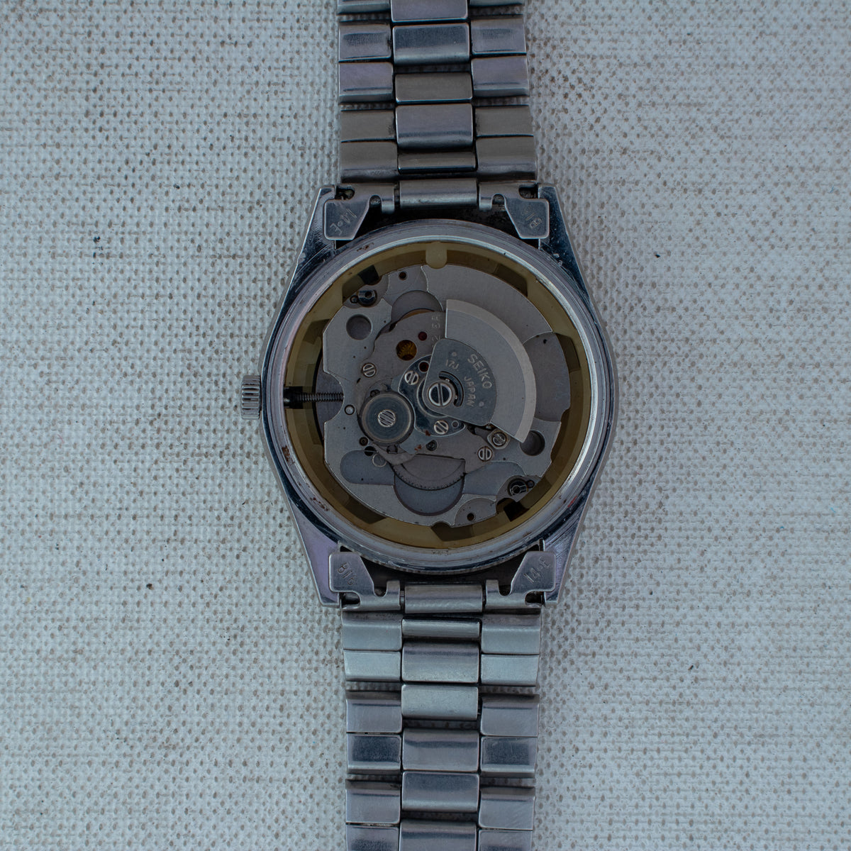 Vintage Seiko 5 4216-0020 Automatic 17J Black Dial Day Date Wristwatch