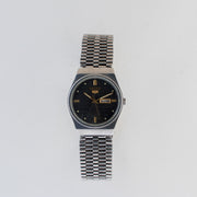 Vintage Seiko 5 4206-0591 Automatic 17J Black Dial Day Date Wristwatch
