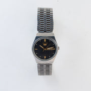 Vintage Seiko 5 4206-0591 Automatic 17J Black Dial Day Date Wristwatch