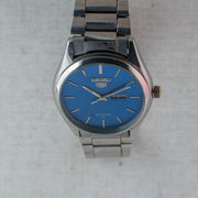 Vintage Seiko 5 4206-0250 Automatic 17J Blue Dial Day Date Wristwatch