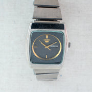 Vintage Seiko 5 2906-075A Automatic 17J Black Dial Day Date Wristwatch