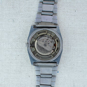 Vintage Seiko 5 2906-075A Automatic 17J Black Dial Day Date Wristwatch