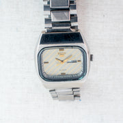 Vintage Seiko 5 2906-5590 Automatic 17J Grey Dial Day Date Wristwatch