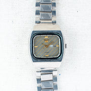 Vintage Seiko 5 2906-5590 Automatic 17J Grey Dial Day Date Wristwatch