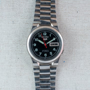 Vintage Seiko 5 4227-00C0 Automatic 21J Black Dial Day Date Wristwatch