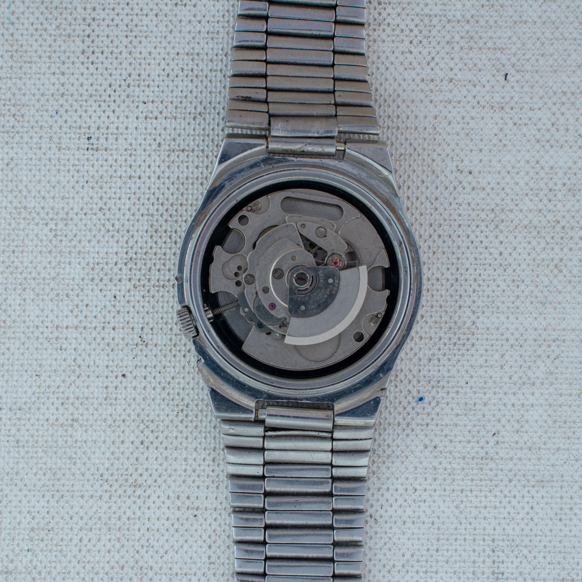 Vintage Seiko 5 4227-00C0 Automatic 21J Black Dial Day Date Wristwatch