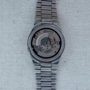 Vintage Seiko 5 4227-00C0 Automatic 21J Black Dial Day Date Wristwatch