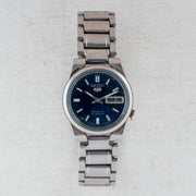 Vintage Seiko 5 4227-00C0 Automatic 21J Blue Dial Day Date Wristwatch