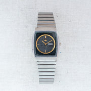 Vintage Seiko 5 2906-075A Automatic 17J Black Dial Day Date Wristwatch