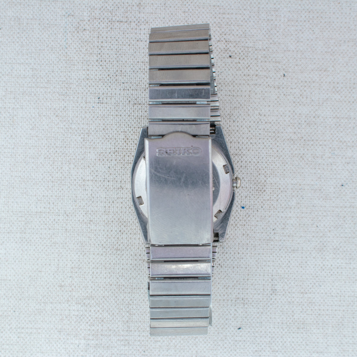 Vintage Seiko 5 2906-075A Automatic 17J Black Dial Day Date Wristwatch