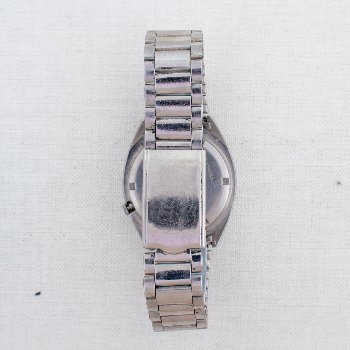 Vintage Seiko 5 7009-8331 Automatic 17J White Dial Day Date Wristwatch