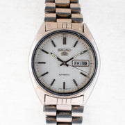Vintage Seiko 5 6309-8840 Automatic 17J White Dial Day Date Wristwatch