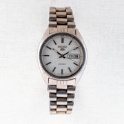 Vintage Seiko 5 6309-8840 Automatic 17J White Dial Day Date Wristwatch
