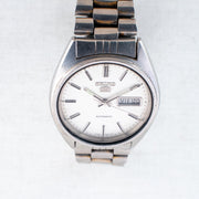 Vintage Seiko 5 6309-8840 Automatic 17J White Dial Day Date Wristwatch
