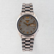 Vintage Seiko 5 6309-8840 Automatic 17J Grey Dial Day Date Wristwatch