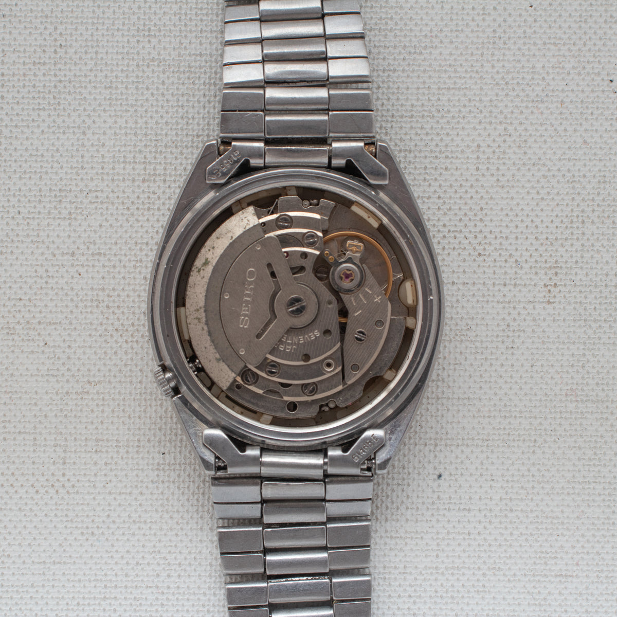 Vintage Seiko 5 6309-8840 Automatic 17J Grey Dial Day Date Wristwatch