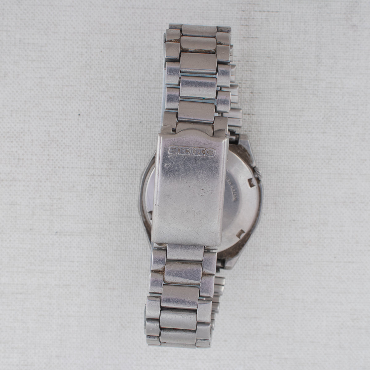 Vintage Seiko 5 6309-7160 Automatic 17J Black Dial Day Date Wristwatch