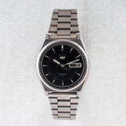 Vintage Seiko 5 7009-8760 Automatic 17J Black Dial Day Date Wristwatch