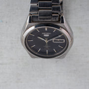 Vintage Seiko 5 7009-8760 Automatic 17J Black Dial Day Date Wristwatch