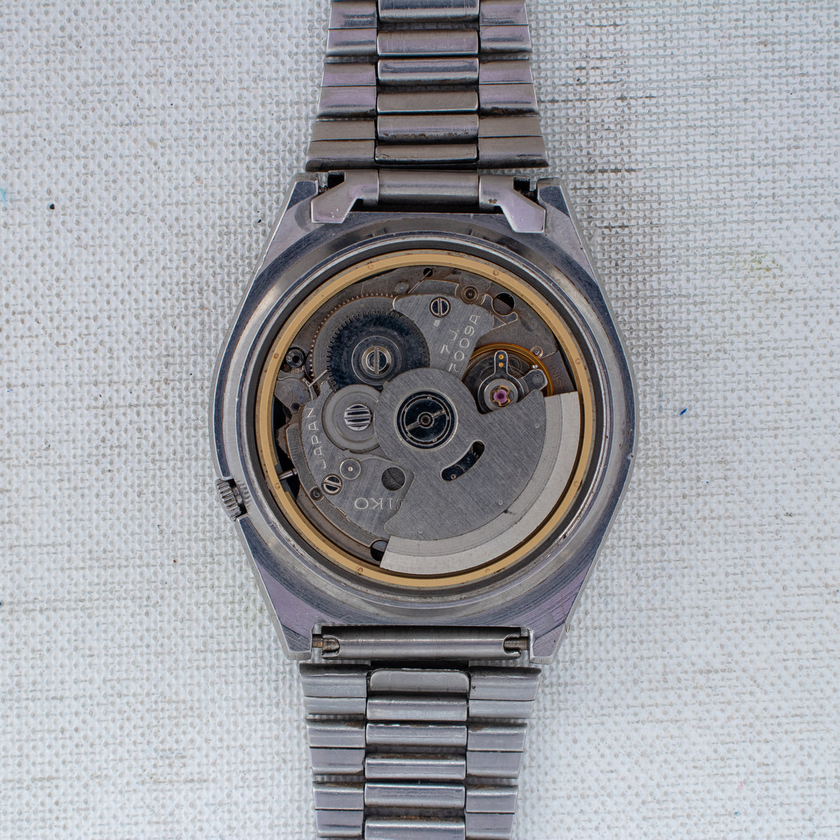 Vintage Seiko 5 7009-8760 Automatic 17J Black Dial Day Date Wristwatch