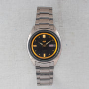 Vintage Seiko 5 6309-583A Automatic 17J Black Dial Day Date Wristwatch