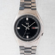 Vintage Seiko 5 7009-8830 Automatic 17J Black Dial Day Date Wristwatch
