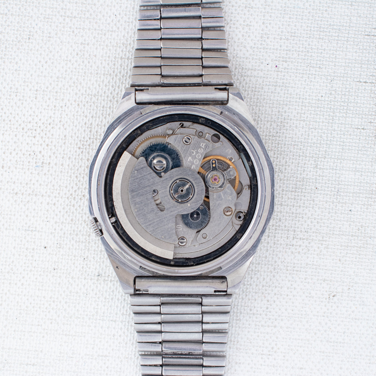 Vintage Seiko 5 7009-8830 Automatic 17J Black Dial Day Date Wristwatch