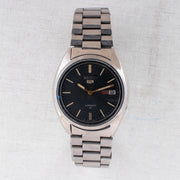 Vintage Seiko 5 7009-3040 Automatic 17J Black Dial Day Date Wristwatch