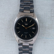 Vintage Seiko 5 7009-3040 Automatic 17J Black Dial Day Date Wristwatch