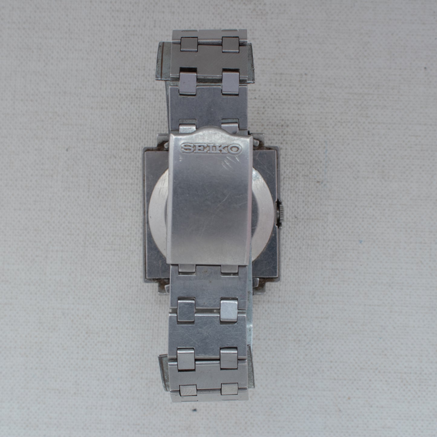 Rare Vintage Seiko 5 Auto 6119-5000 Arabic/English Day Silver Dial TV Case Watch