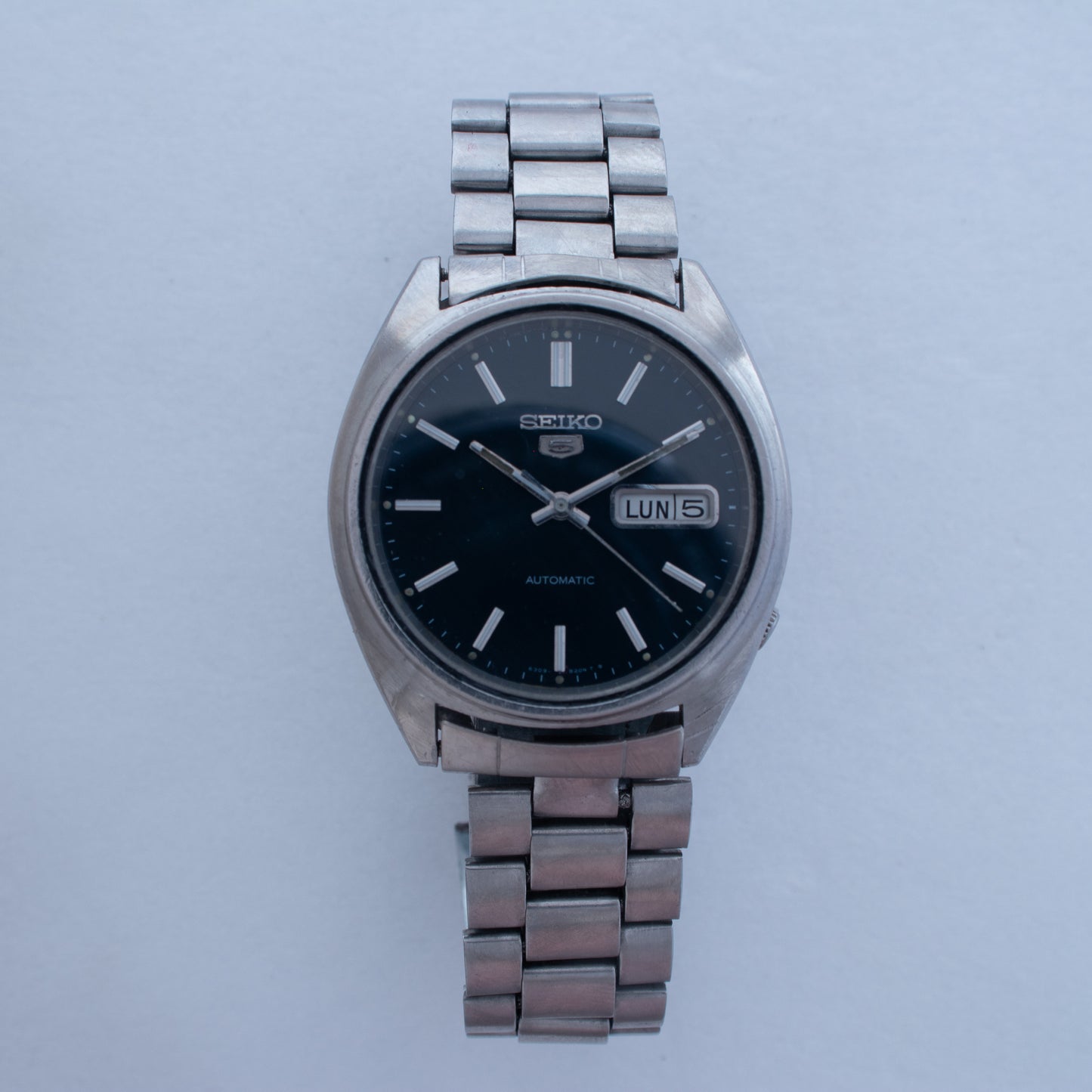 Rare Vintage Seiko 5 Automatic Watch 6309-8840 Italian/English Day Black Dial