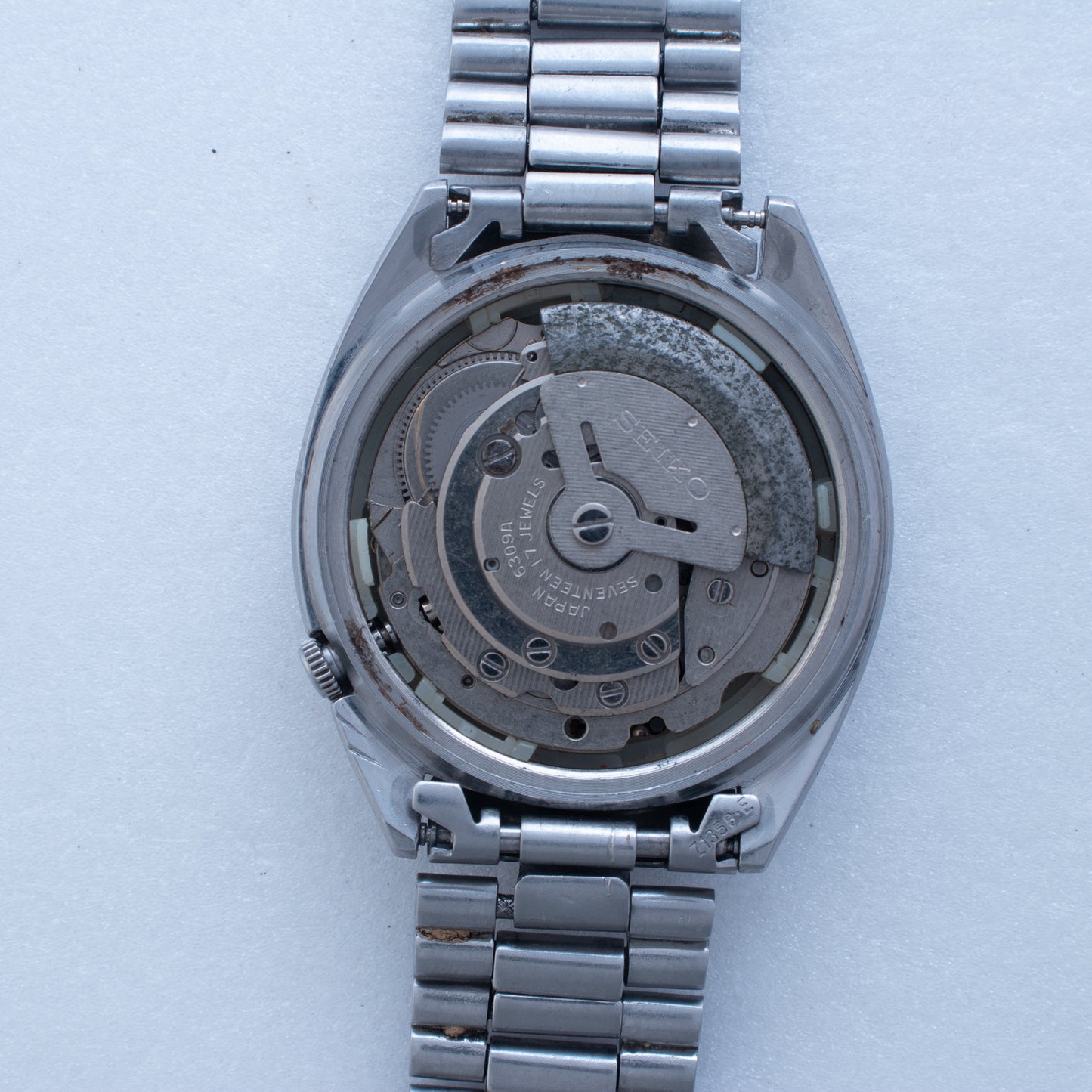Rare Vintage Seiko 5 Automatic Watch 6309-8840 Italian/English Day Black Dial